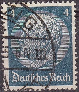 Alemania 1933 Scott 417 Sello º 85 Cumpleaños de Von Hindenburg 4 Michel514 Deutsches Reich Allemagne Duitsland Germania Germany Alemagne Deutschland
